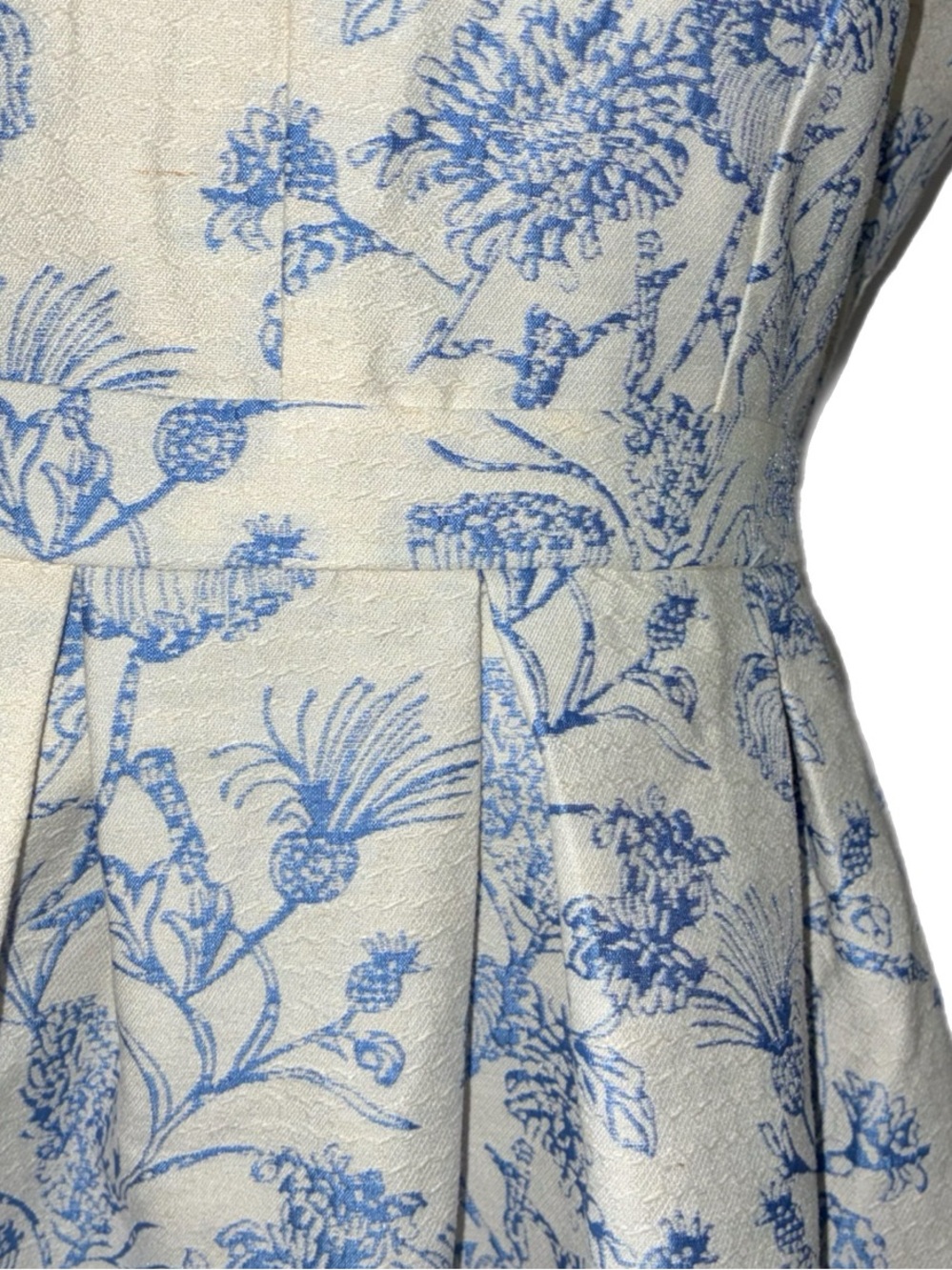 NWT Entro Tie It Up Pretty Blue Floral Bow Strap Midi Dress Coquette Girl Vibes - Picture 11 of 13